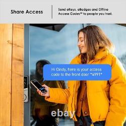 Lockly Secure Plus, Serrure Intelligente RFID Carte, Serrure sans clé, Entrée de Porte en Nickel Satiné