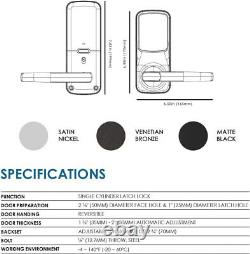 Lockly Secure Pro, Serrure Intelligente Wi-Fi, Verrouillage Sans Clé, Bronze Vénitien