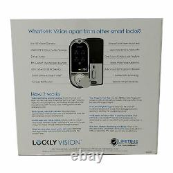 Lockly Vision Deadbolt Avec Sonnette De Porte Vidéo Smart Lock Satin Nickel