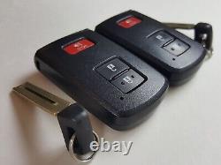 Lot D'origine De 2 Toyota 12-21 Oem Smart Key Moins Entrée Fob Sans Coupe Insert
