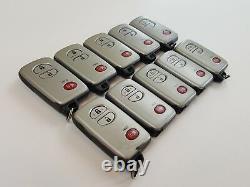 Lot De 10 D'origine Toyota 09-19 Oem Smart Key Moins Entrée Télécommande Alarme Argent