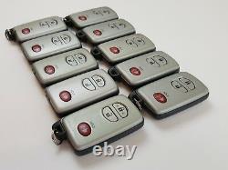 Lot De 10 D'origine Toyota 09-19 Oem Smart Key Moins Entrée Télécommande Alarme Argent