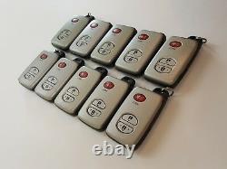 Lot De 10 D'origine Toyota 09-19 Oem Smart Key Moins Entrée Télécommande Alarme Argent