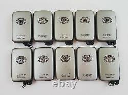 Lot De 10 D'origine Toyota 09-19 Oem Smart Key Moins Entrée Télécommande Alarme Argent