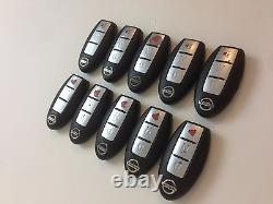 Lot De 10 Nissan Murano 370z 09-18 Smart Key Moins D'entrée À Distance Oem Fob Original