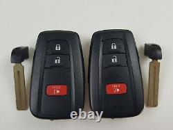 Lot De 2 D'origine Toyota Prius 16-20 Oem Smart Key Moins Entrée À Distance Découpée