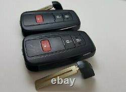 Lot De 2 D'origine Toyota Prius 16-20 Oem Smart Key Moins Entrée À Distance Découpée