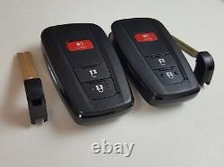 Lot De 2 D'origine Toyota Prius 16-20 Oem Smart Key Moins Entrée À Distance Découpée