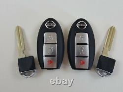 Lot De 2 Nissan Versa 07-13 Rogue Pathfinder Oem Smart Key Moins Entrée Fob À Distance