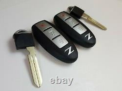 Lot De 2 Nissan Z 09-18 370z Smart Key Moins D'entrée Remote Blank Uncut Insert Oem