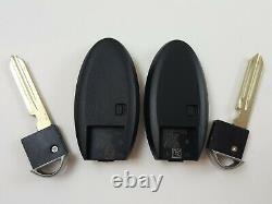 Lot De 2 Nissan Z 09-18 370z Smart Key Moins D'entrée Remote Blank Uncut Insert Oem