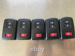 Lot De 5 2020 2021 2022 Toyota Tacoma Tundra Smart Keyless Remotes Hyq14fbb Oem