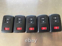 Lot De 5 2020 2021 2022 Toyota Tacoma Tundra Smart Keyless Remotes Hyq14fbb Oem