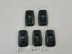 Lot De 5 D'origine Toyota Prius 2021 Oem Fob Smart Key Moins Entrée Télécommande 3 Bouton