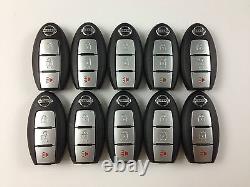 Lot Débloqué De 10 Clés Intelligentes Originales Nissan 15-18 Moins D'entrée À Distance Oem Fob USA