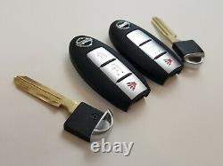 Lot Original De 2 Nissan 11-18 Oem Smart Key Moins D'entrée Fob À Distance Non Coupé Blank