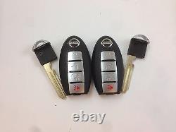 Lot Original De 2 Nissan Leaf 13-17 Oem Smart Key Moins D'entrée Télécommande Découpée Outlet