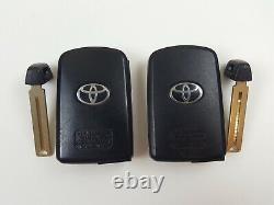 Lot Original De 2 Toyota 12-21 Oem Smart Key Moins Entrée Fob À Distance Blank Uncut