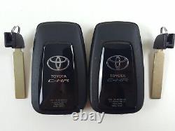 Lot Original De 2 Toyota C-hr 18-21 Chr Smart Key Moins Entrée À Distance Découpée