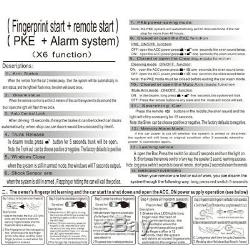 Moteur De Voiture D'empreintes Digitales Bouton Poussoir De Verrouillage Sans Clé À Distance Start Stop Allumage