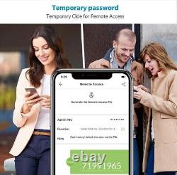 NGTeco Serrure de porte intelligente sans clé avec empreinte digitale et application, verrou de porte à pêne dormant