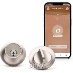 Niveau Verrouillage Verrou Intelligent Touch Edition Smart Deadbolt Entrée sans clé, Nickel satiné