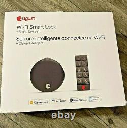 Nouveau Août Wi-fi Smart Lock + Smart Keypad Matte Black Aug-sl05-k02-g01