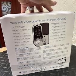 Nouveau! Lockly Lock Pgd798sn Deadbolt Smart Video Doorbell Alexa Google Bluetooth