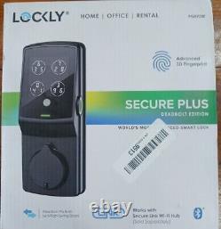 Nouveau Lockly Secure Plus Deadbolt Smart Fingerprint Lock Matte Black Pgd728fmb