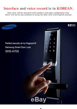 Nouveau Samsung Shs-h700fmk D'empreintes Digitales Sans Clé Smart Touch Numérique De Verrouillage De Porte