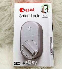 Nouveau, Scellé, Août Smart Lock 3ème Génération Bluetooth V4.0 Porte Sense Sans Clé -silver