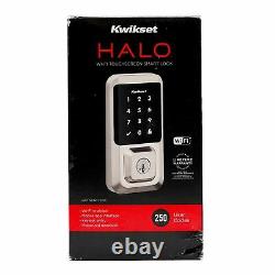 Open Box Kwikset 99390-001 Halo Wi-fi Keyless Entry Smart Lock À Satin Nickel