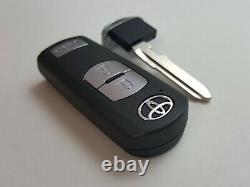 Original Toyota Yaris Ia 17-20 Oem Fob Smart Clés D'entrée Moins Inscrire Uncut Insert