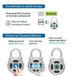 Padlock Bluetooth Lock Smart Security Door Phone Ios Android App Déverrouiller Keyless