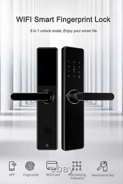 Pineworld 203 Wifi Smart Door Lock, Keyless Mortise Lock Avec Écran Tactile Et