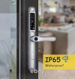 Poignée De Porte D'empreinte Biométrique Digital Keyless Glass Lock Imperméable Smart D