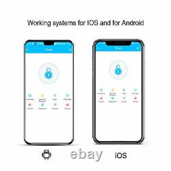Poignée De Verrouillage De Porte Intelligente Empreinte Digitale+mot De Passe+bluetooth + Padlock Sans Clé Rfid