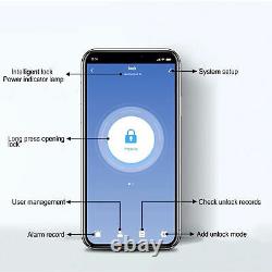 Poignée De Verrouillage De Porte Intelligente Empreinte Digitale+mot De Passe+bluetooth + Padlock Sans Clé Rfid