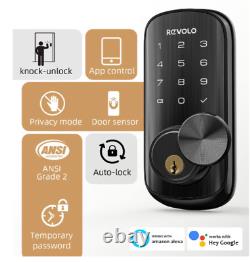 Revolo Smart Lock Verrouillage De Porte D'entrée Sans Clé Avec Clavier À Écran Tactile