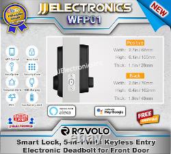 Revolo WFP01 Smart Lock, serrure électronique 5-en-1 sans clé avec entrée WiFi pour la porte d'entrée.