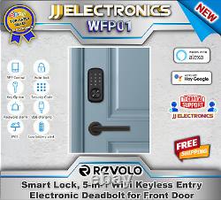 Revolo WFP01 Smart Lock, serrure électronique 5-en-1 sans clé avec entrée WiFi pour la porte d'entrée.
