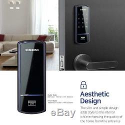 Samsung Ezon Smart Digital Serrure De Porte Shs-1321 Sans Clé Black 4ea Touch Keys