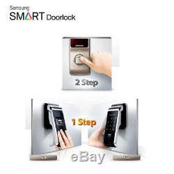 Samsung Serrure De Porte Numérique Intelligente Sans Clé Push & Pull Shs-p510 + 4 Porte-clés Express