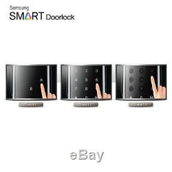 Samsung Serrure De Porte Numérique Intelligente Sans Clé Push & Pull Shs-p510 + 4 Porte-clés Express
