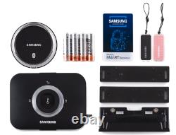 Samsung Smart Bluetooth Rim Lock Shp-ds705 Clé Moins Entrée, Noir Brillant Et Argent