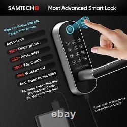 SamtechT Smart Lock, Serrure de porte sans clé, Serrure de porte intelligente, Serrure de porte à empreinte digitale