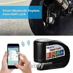 Serrure De Frein À Disque, Verrure D'alarme De Vélo De Moto, Smart Bluetooth App Keyless MM
