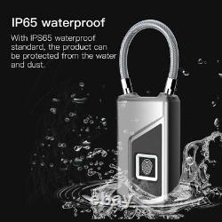 Serrure De Porte À Empreinte Digitale Smart Keyless Biometric Waterproof Antivol Padlock