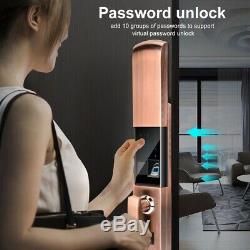 Serrure De Porte Intelligente De Sécurité D'empreinte Digitale Électrique Touchsreen Passwordless Bronze