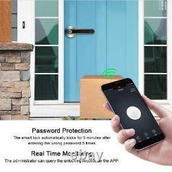 Serrure De Porte Intelligente Empreinte Biométrique Mot De Passe App Entrée Sans Clé